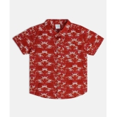 MINI KLUB Single 100% Cotton Half Sleeves Shirt ( Red ) - None