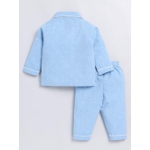 Classic Blue Full Sleeve Nightwear Set-5-6 y