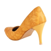 Shoetopia Yellow Women''s Pumps Heels - None