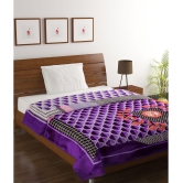 HOMETALES Mink Abstract Print Single Blanket ( 150 cm x 205 cm ) Pack of 1 - Purple - Purple