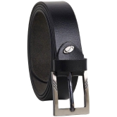 Clock21 - Black 100% Leather Men's Formal Belt ( Pack of 1 ) - 38, Black