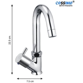 Cossimo Brass Turbo Swan Neck Pillar Tap for WashBasin Brass Wash Basin Tap (Pillar Cock)