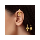 LUV FASHION Gold EarCuff Earrings ( Pack of 2 ) - Gold