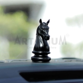 Artarium Knight Horse Chess Piece Statue Sculpture Collectible Figurine for Home House Office Table Decor - Pack of 1 (Black)