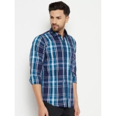 Men Slim Fit Checkered Spread Collar Casual Shirt