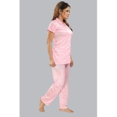 FOMTI - Light Pink Satin Women's Nightwear Nightsuit Sets ( Pack of 1 ) - None