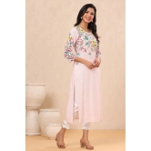 Juniper Rayon Printed Straight Womens Kurti - Pink ( Pack of 1 ) - None