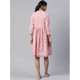 Vbuyz - Pink Cotton Womens A-line Dress ( Pack of 1 ) - None