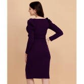 Sheetal associates - Purple Polyester Blend Womens Bodycon Dress ( Pack of 1 ) - None