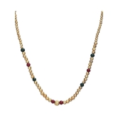 Bhagya Lakshmi Multicolor Alloy Necklace Set ( Pack of 1 ) - Multicolor