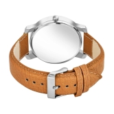 acnos Brown Leather Analog Mens Watch