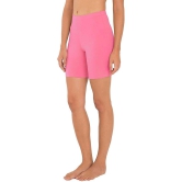 Outflits Pink Cotton Solid Shorts - Single - XL