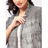 Pannkh Womens Chambray Printed Blazer With Matching Pant Set - None