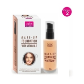 VI-JOHN Full Coverage Fairness MAKE-UP Foundation with Vitamin E ,Matte Liquid E 50ml Pack of 2