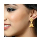 Vighnaharta - Golden Jhumki Earrings ( Pack of 1 ) - Golden