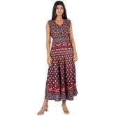 Rangun Cotton Maroon A- line Dress - Single - Free Size