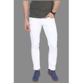 HALOGEN - White Cotton Blend Slim Fit Mens Jeans ( Pack of 1 ) - None