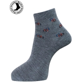 Socks - Woollen Mens Printed Multicolor Mid Length Socks ( Pack of 3 ) - Multicolor