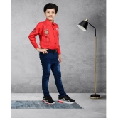 Arshia Fashions Pack of 1 Boys Denim Shirt & Jeans ( Red ) - None