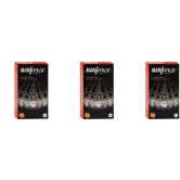 MANFORCE 3 in 1 Condoms (Ribbed Contour Dotted) Overtime Orange Flavoured- 10 Pieces x Pack of 3 Condom (Set of 3 30 Sheets)