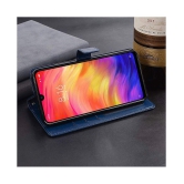 Xiaomi Redmi 9A Flip Cover by NBOX - Blue Viewing Stand and pocket - Blue