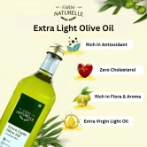 Farm Naturelle Extra Light Olive Oil 500ml (Glass Bottle)| Ideal for Indian Cooking | Edible Premium Grade, Deep Frying, Roasting | Shallow Fry-Spanish Olive Oil (500ml (Glass Bottle)