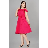 Smien - Pink Rayon Women's Skater Dress ( Pack of 1 ) - None