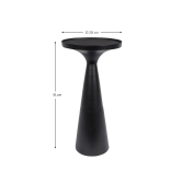 Drink End Table with Black Finish-Black