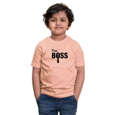 4jstar Kids Graphics Print Half Sleeve Round Neck Cotton T Shirt Kids_The_Boss_H.S (Pack of 1)