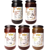 WOW BUZZING BEE - 100% Pure Natural Unprocessed Real Infused Forest Honey Immense Medicinal ValuImmense Medicinal Value. (Infused Honey (1Kg X 5))