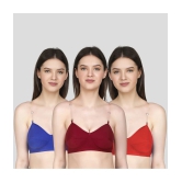 TCG - Multicolor Cotton Blend Non Padded Women's Push Up Bra ( Pack of 3 ) - None