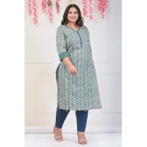 Swasti Cotton Printed Straight Womens Kurti - Green ( Pack of 1 ) - None