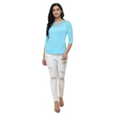 SAAKAA Poly Viscose Regular Tops - Turquoise - L