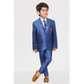 DKGF Fashion - Royal Blue Polyester Boys Suit ( Pack of 1 ) - None