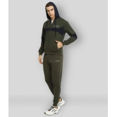 OFF LIMITS - Olive Cotton Blend Regular Fit Solid Mens Sports Tracksuit ( Pack of 1 ) - XXL