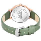 Loretta MT-513 Green Leather Belt Slim Dial Women & Girls Watch