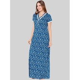 Bodycare - Blue Cotton Womens Nightwear Nighty & Night Gowns ( Pack of 1 ) - None