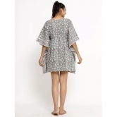 KIPEK - Grey Cotton Women's Nightwear Kaftan ( Pack of 1 ) - None