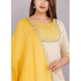 JC4U - Yellow Straight Cotton Womens Stitched Salwar Suit ( Pack of 1 ) - None