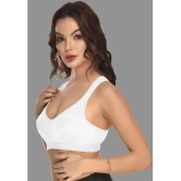 Madam Pack of 1 Lycra Non Padded Womens Racerback bra ( White ) - None