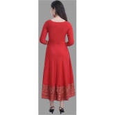 SIPET - Red Rayon Womens Anarkali Kurti ( Pack of 1 ) - None