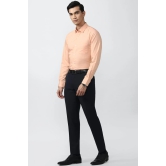 Men Peach Slim Fit Formal Full Sleeves Formal Shirt