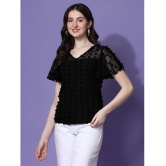 Sheetal associates - Black Georgette Women''s Regular Top ( Pack of 1 ) - None