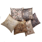 Vine Crushed Velvet Cushion Cover (Colour: Bronze Size: 12 inch x 18 inch (30cm X 45cm))