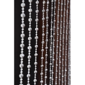 PINDIA Single Door Beaded String Curtain - Silver