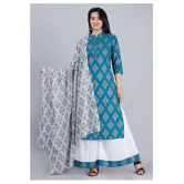 MAUKA Cotton Kurti With Sharara And Gharara - Stitched Suit Single - XXL