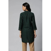 JC4U - Green Rayon Womens Straight Kurti ( Pack of 1 ) - None