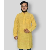 DESHBANDHU DBK - Yellow Cotton Blend Mens Regular Kurta ( Pack of 1 ) - None