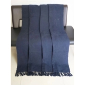 Hugs n Rugs - 3 Seater Cotton Throw ( Pack of 1 ) - Blue