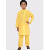 Maharaja - Yellow Silk Boys Kurta Sets ( Pack of 1 ) - None